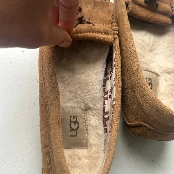 UGG Tan Suede Tassel Moccasins - Picture 4 of 6